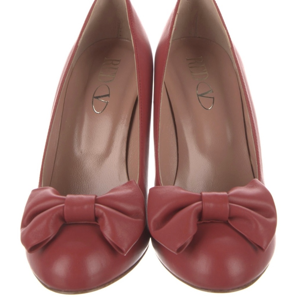 Red Valentino Bow Leather Pumps